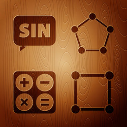 set geometric figure square mathematics function vector image