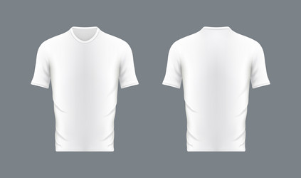 T-shirt mockup white 3d blank front Royalty Free Vector