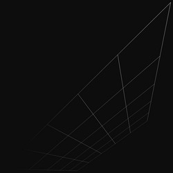 abstract 3d grid mesh in perspective checkered vector image