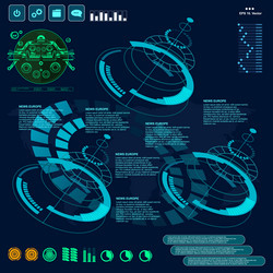 background with futuristic user interface design vector image