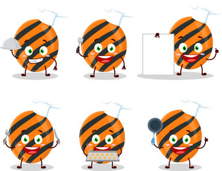 Cartoon character halloween stripes candy vector