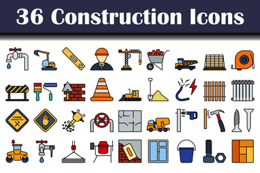 Construction objects set Royalty Free Vector Image