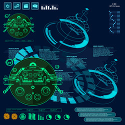 background with futuristic user interface design vector image