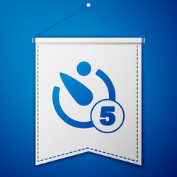 blue camera timer icon isolated on background vector image