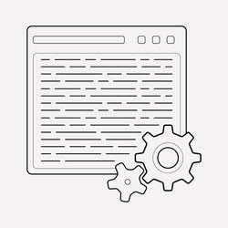 coding software icon line element vector image