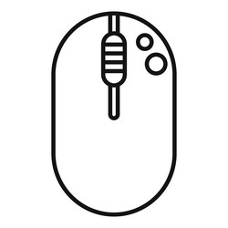 simple line of a computer mouse vector image