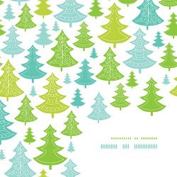 Holiday christmas trees corner decor pattern vector