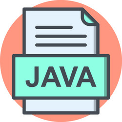 Java file document icon vector