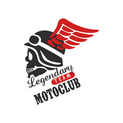 legendary team motoclub logo design element Vector Image