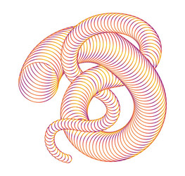 spiral the dynamic shape of parallel lines vector image