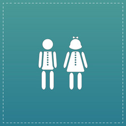 boy and girl icon vector