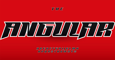 Dynamic Angular Font - Speed & Power vector image