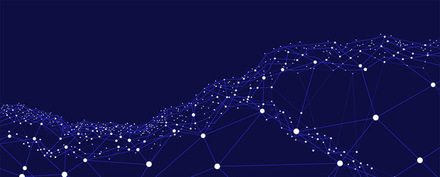 neural network concept connected cells with links vector image