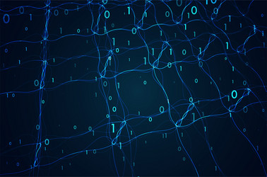 stream of encoded data abstract digital code vector image