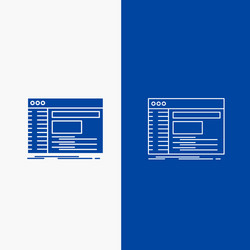 Admin console panel root software line and glyph vector