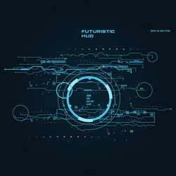 background with futuristic user interface design vector image