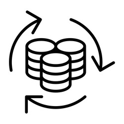 database icon in thin line style graphic design vector image