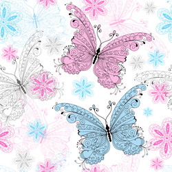 delicate pattern with openwork painted vector image