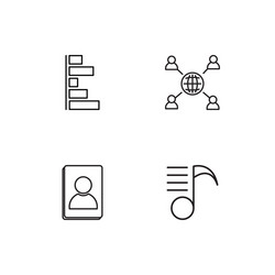 electrical devices linear icons set simple vector image