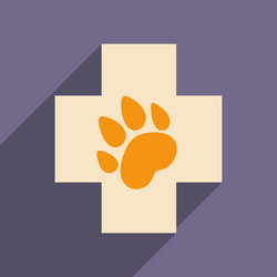 flat with shadow icon and mobile application vector image