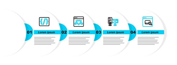 set line browser files computer monitor screen vector image