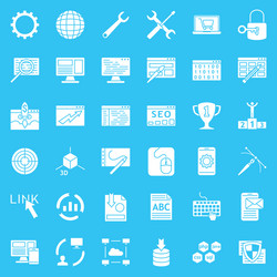set of web development icons internet icon vector image