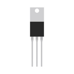 transistor equipment microprocessor pc micro part vector image