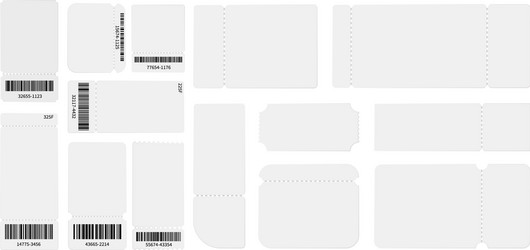 white blank tickets template realistic ticket vector