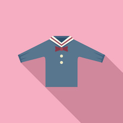 Kid shirt icon flat fashion uniform vector