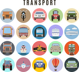 Transport Icon Collection Vector Image