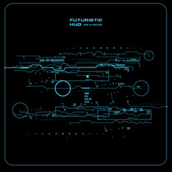 background with futuristic user interface design vector image