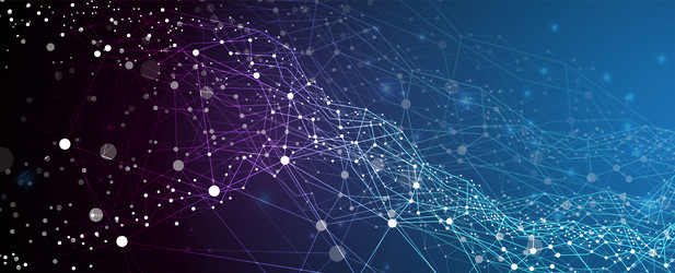 neural network concept connected cells with links vector image