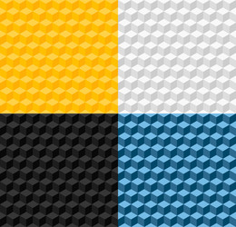 set of four geometric seamless patterns vector image