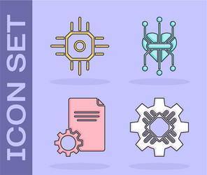 set processor file document vector image