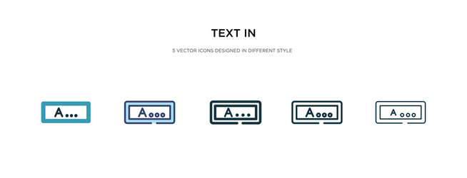 text in icon different style two colored vector image