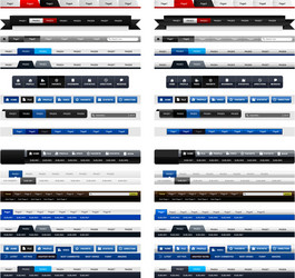 web design menu navigation header a set of single vector image