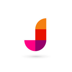 Colorful letter j Royalty Free Vector Image - VectorStock