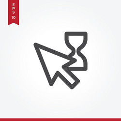 wait cursor icon in modern style for web site vector image