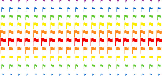 waving flag shape halftone spectral array vector image