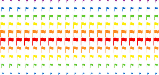 Waving flag shape halftone spectral array vector