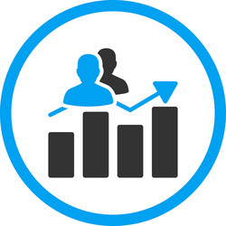 Audience Graph Icon - Data Visualization vector image