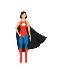 cartoon female superhero character Vector Image