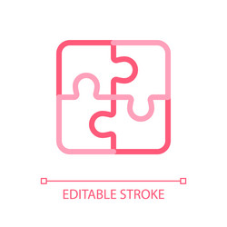 puzzle pixel perfect color linear ui icon vector image