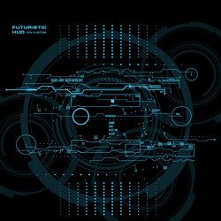 background with futuristic user interface design vector image