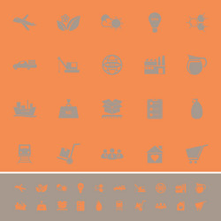 supply chain and logistic color icons on orange vector