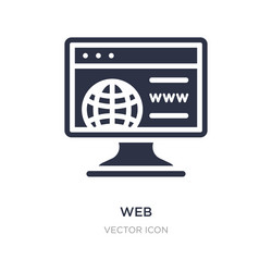 web icon on white background simple element from vector