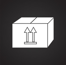 box icon on background for graphic and web design vector image
