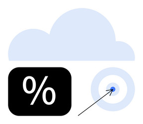 cloud-based data analysis with targeted insights vector image