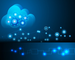 cloud computing business transaction data network vector image