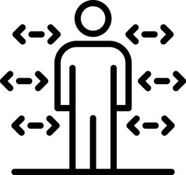 coding man icon outline style vector image